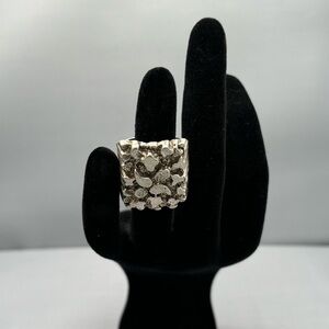 Nugget Silver Statement Ring